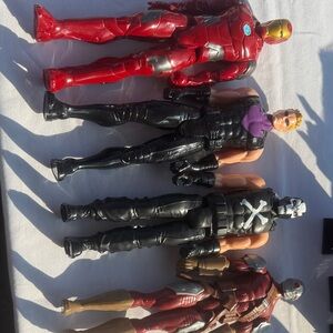 Hasbro Action Figures Set - Red, Black, Purple, Gold